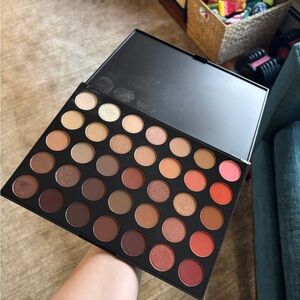 Morphe Eyeshadow Palette with Warm Browns and Vibrant Pinks